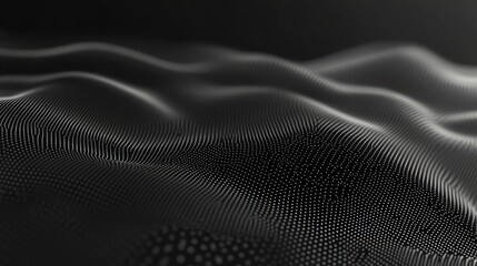 Abstract dark grayscale wave background with subtle light and texture.