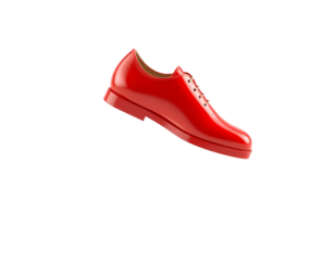 red shoes isolated on white
