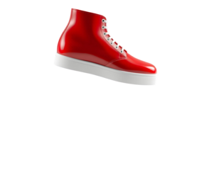 red shoes isolated on white