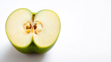 Green Apple Slice Closeup - Fresh Healthy Fruit Photography High Resolution