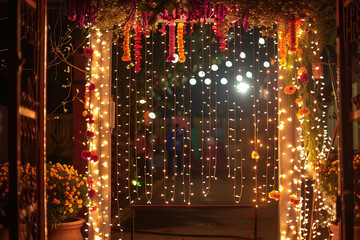 Obraz premium Beautiful holiday composition for happy celebrate chinese festival of lanterns, abstract vivid composition consists of fictional unreal fantastic vision on background