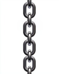 Obraz premium Vertical Chain Link Pattern Isolated on White Background