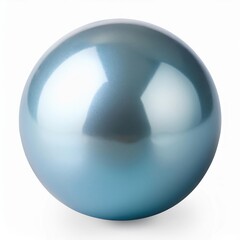 A Perfect Light Blue Sphere: Smooth, Shiny, and Isolated