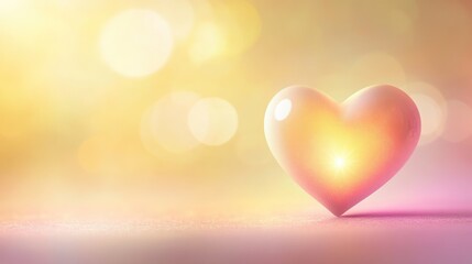Glowing heart on bokeh background. (1)