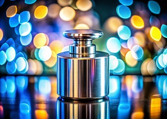 Calibration Weight for Analytical Balance: Bokeh Background