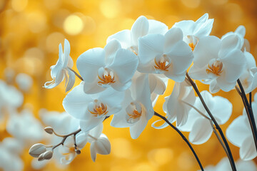 Fototapeta premium Ai generated minimalistic image of white flowers blossom