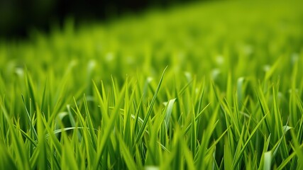 Fototapeta premium Lush Green Grass Field - AI Photorealistic Landscape