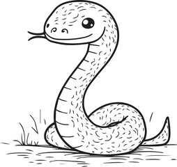 Cute Cartoon Snake
