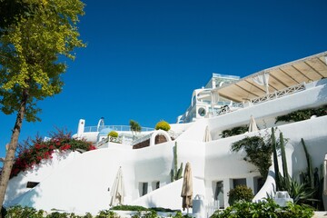 Mediterranean architecture with blue sky.