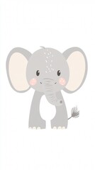 Fototapeta premium Adorable Elephant Illustration for Nursery Decor