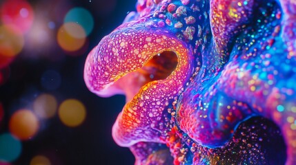 Vibrant colorful abstract textures with enchanting bubbles and waves. A visual representation of creativity and imagination in digital art. Generative AI