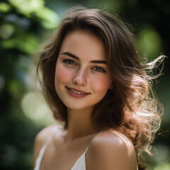 Fototapeta premium ほほ笑む女性