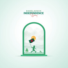 Independence Day of Bangladesh, Independence Day poster, banner, social media post, background