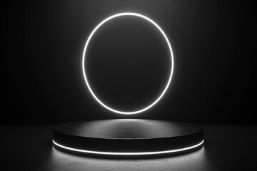 A photorealistic scene pedestal made with generative AI