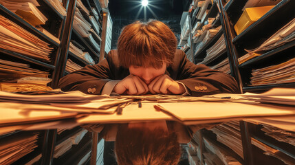 A bureaucrat in his bureaucratic activities.