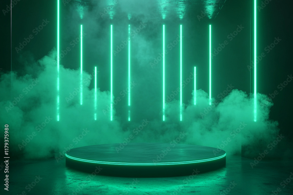 Wall mural studio stage scene display generative ai image