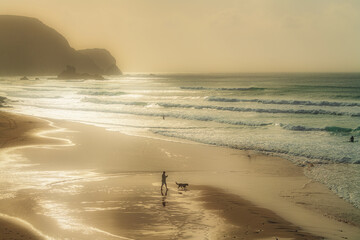 Golden hour in Praia da Cordoama 