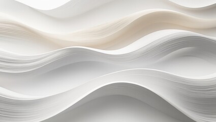 Fototapeta premium shades of white wavy gradient background
