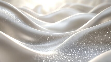 Serene Sparkling Waves: A Luxurious, Light-Filled Abstract