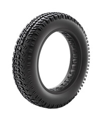 Durable Bicycle Tire for Long Rides Isolated on White Background
