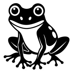Cute Frog Sitting Illustration for Kids