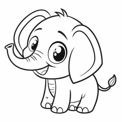elephant cartoon page