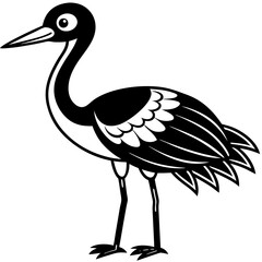 black crowned crane