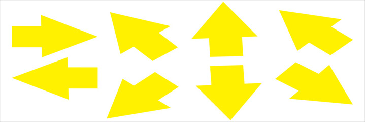 BOLD ARROWS COLORFUL TYPES OF ARROWS. UP DOWN RIGHT LEFT DESIGN. EPS6