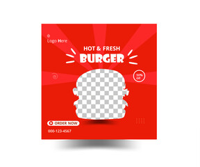 Social Media Food Burger Design