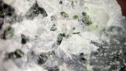 macro photography of green particles in rock 5