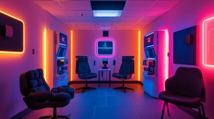 Modern Tech Room with Robotic Focus Blockers