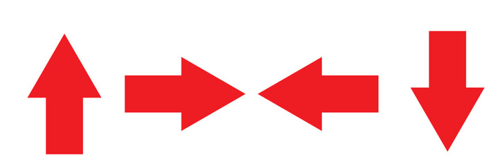 Colorful bold arrows all types symbols. Right,Left,Up,Down Bold arrows.