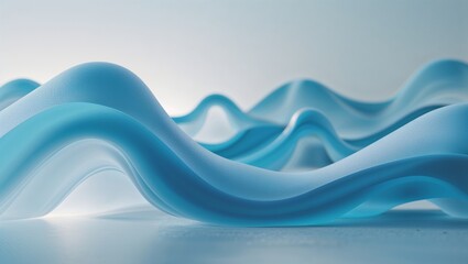 Mesmerizing 3D Liquid Wave Design: Futuristic Abstract Art with Vibrant Colors , blue , light blue and 
 sky blue , wallpaper , image , background 
