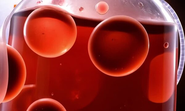 AI - Realistic Blood Particles Illustration &ndash; Red and White Blood Cells, Plasma, and Platelets in Detail