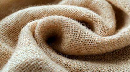 A linen fabric texture in mocha mousse, natural fibers with a slightly rough surface, cozy and organic.