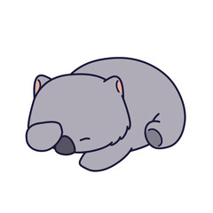 Cute and adorable Wombat Cartoon Illustration doing funny activities