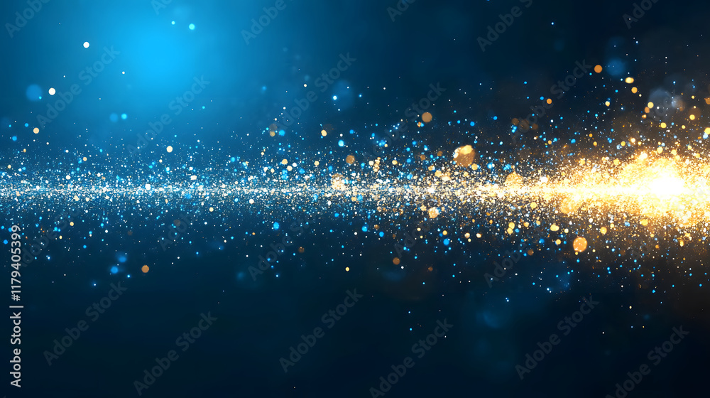 Poster A dazzling display of sparkles and glowing particles against a dark background, creating a mystical and enchanting atmosphere