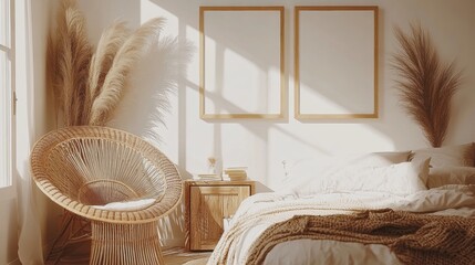 Cozy Bedroom with Natural Light and Minimalist Decor Elements