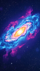 Colorful space galaxy cloud nebula. Stary night cosmos. Universe science astronomy. Supernova background wallpaper, Paper Cutout style, with white tones