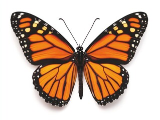 Fototapeta premium Monarch butterfly with wings fully open