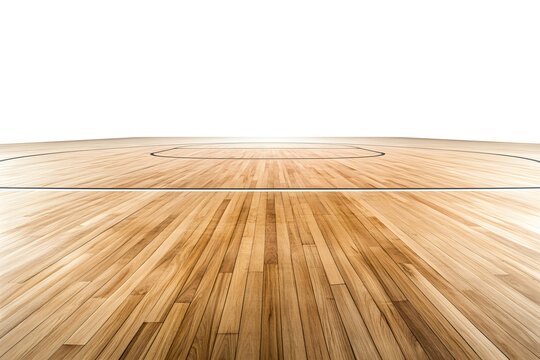 Hardwood Court: Lines & Wood Grain - Powered by Adobe