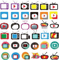 TV icons with various variations and needs