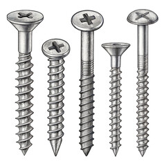Screws Mega Set with Realistic Details in PNG Format