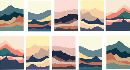 mountain land scape with beautiful colors eps 10