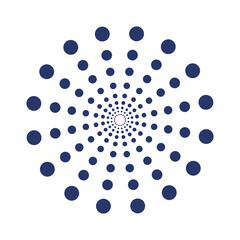 Doodle point mandala circle decoration Illustration hand draw  that can be used for sticker, book, mandala, scrapbook, icon, decorative, etc. with aesthetic colorful blue color