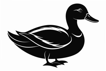 duck silhouette vector illustration