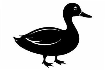 duck silhouette vector illustration