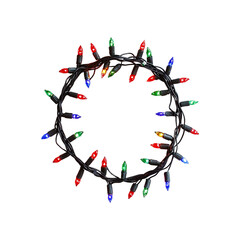 christmas lights shaped in circle png