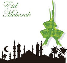 A vibrant illustration capturing the essence of Eid Mubarak celebrations. Featuring traditional elements like family gatherings, festive decor, and joyful moments, this artwork embodies the spirit of 