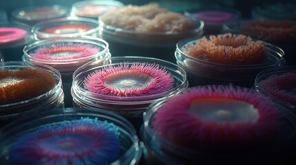 Colorful Scientific Displays of Microscopic Biological Samples